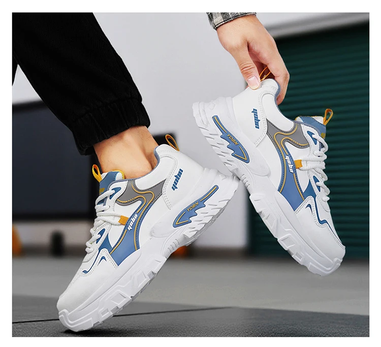 2026 Spring New Men's Sports Shoes with Height-Increasing Thick Soles, Breathable and Versatile, Korean-Style Trendy Running Shoes Suitable for Outdoor Activities
