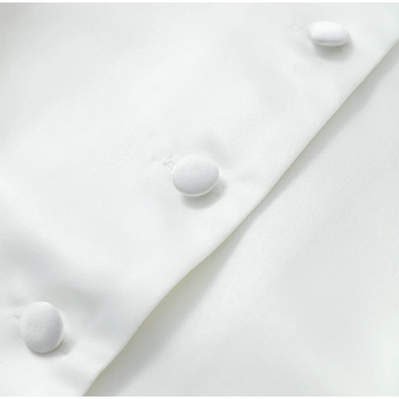 Elegant White Lantern Sleeve Shirt Women's Sexy Solid Stand Collar High Waist Slim Shirts 2026 New Lady Tops Commute Outerwears