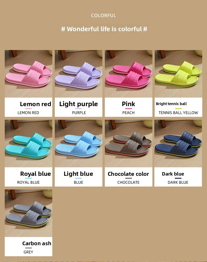 New Men and women couples' EVA slippers for home use, summer use in hotels, bathroom use, anti-slip indoor and outdoor slippers