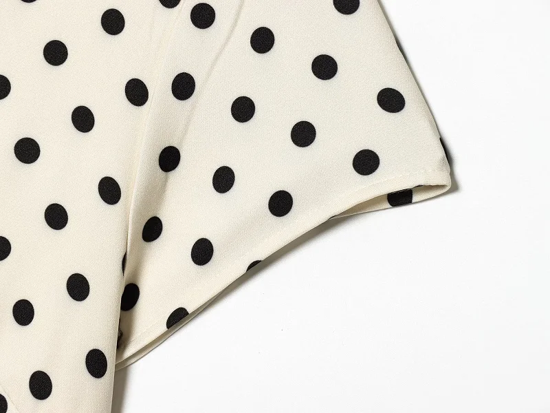 MUJER Polka Dot Women's Dress Bow Cut out Short Dresses for Women Summer Party Dresses 2026 Woman Short Sleeve Mini Dress Women