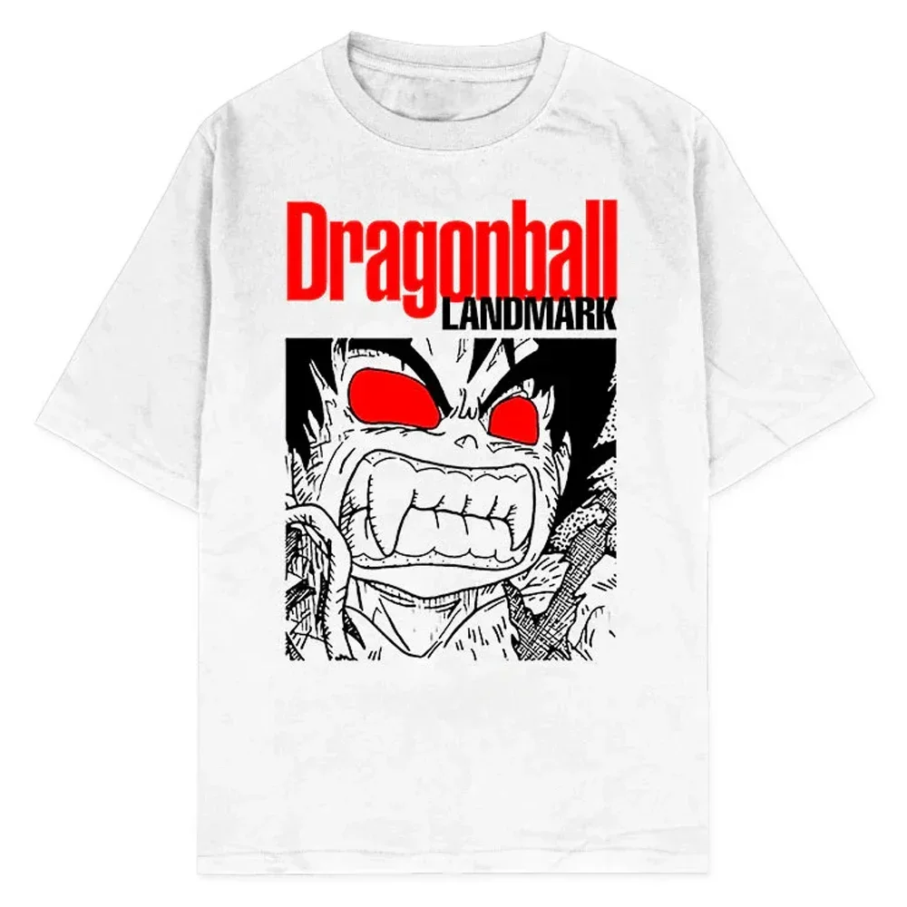 Hip Hop Streetwear Japan Anime Dragon Ball Print Oversized T-Shirt Men Washed Vintage Black Tshirt Summer Casual Cotton T Shirt