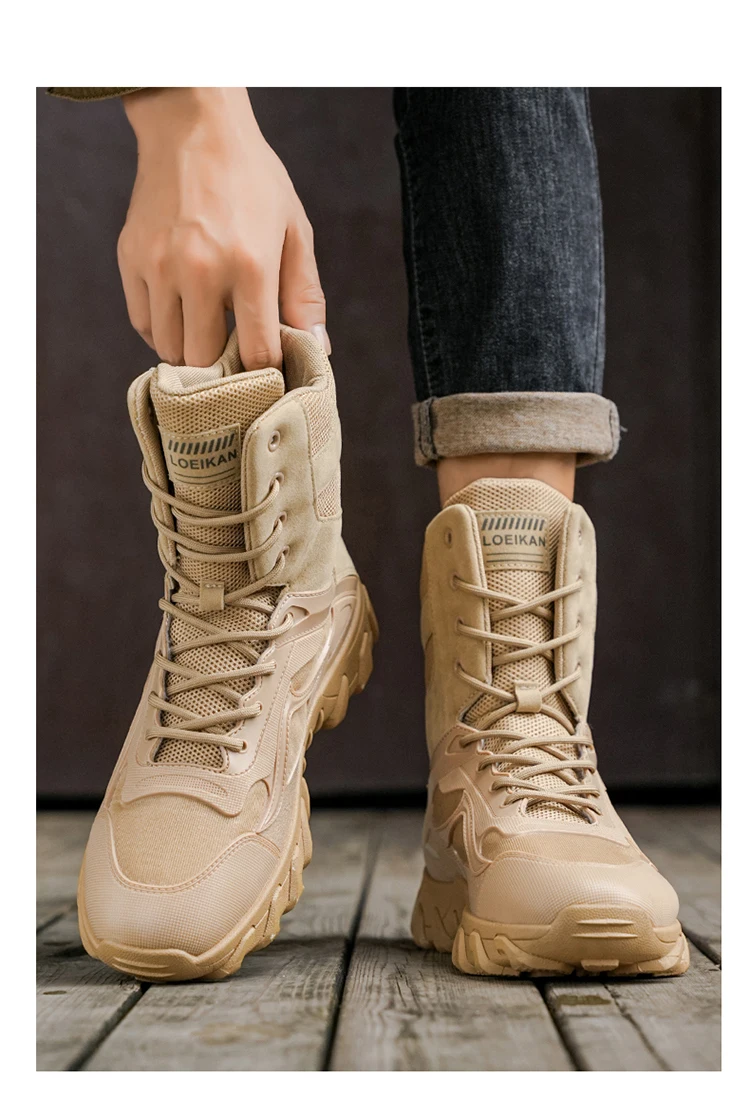 Men's Tactical Military Boots | Non-Slip High-Top Hiking Shoes