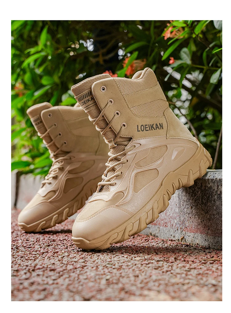 Men's Tactical Military Boots | Non-Slip High-Top Hiking Shoes