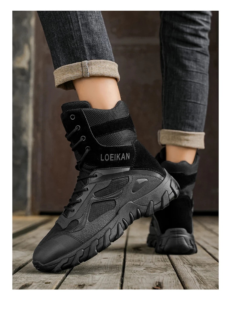 Men's Tactical Military Boots | Non-Slip High-Top Hiking Shoes