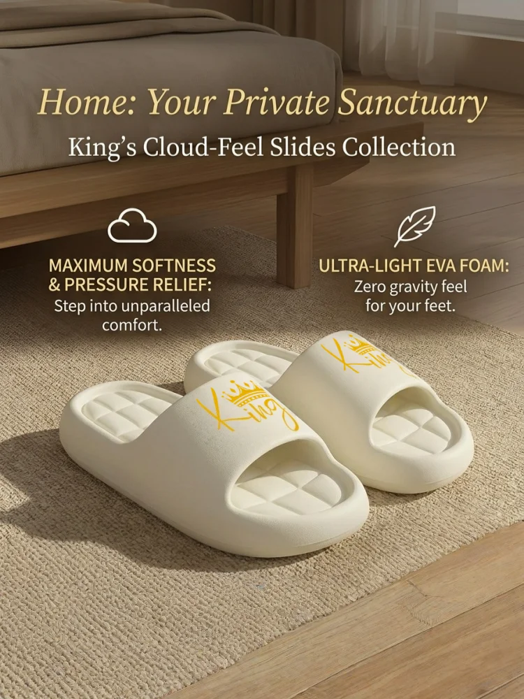 New Casual Innovative Design King Unisex Eva Soft Sole Lightweight Home Slippers High Quality Exclusive Brand Slippers