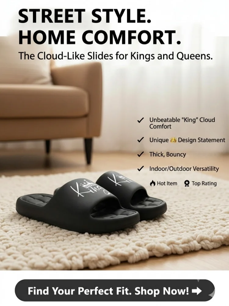 New Casual Innovative Design King Unisex Eva Soft Sole Lightweight Home Slippers High Quality Exclusive Brand Slippers