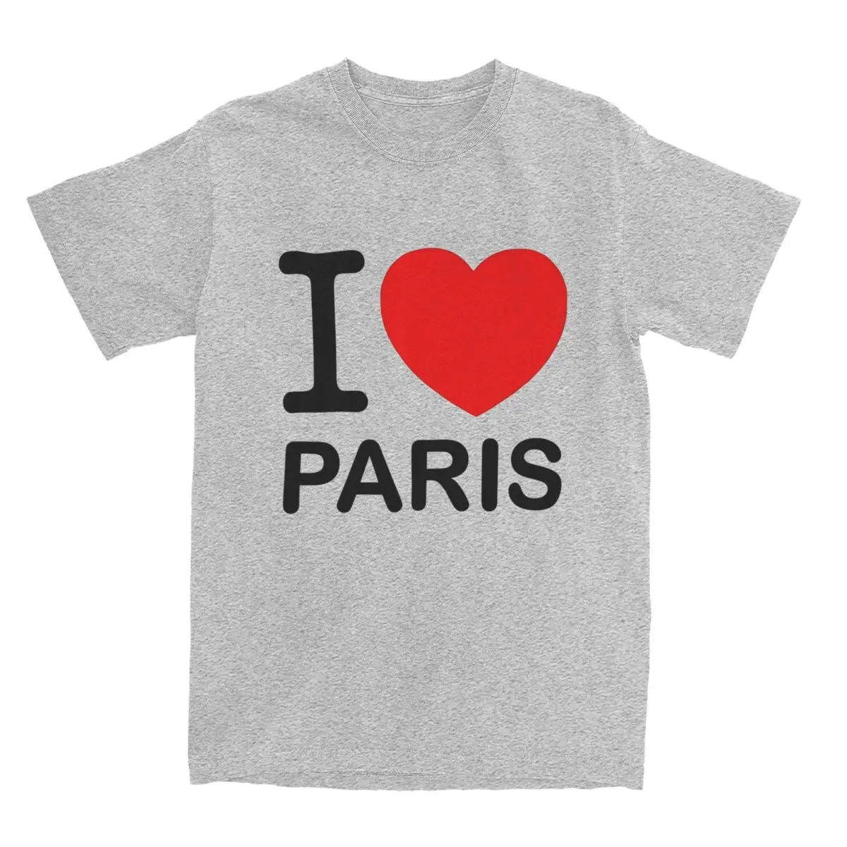 Men T Shirt I Love Paris Gifts T-Shirts Harajuku I Heart Paris France French Beach Tees Vintage Casual Tops Gift