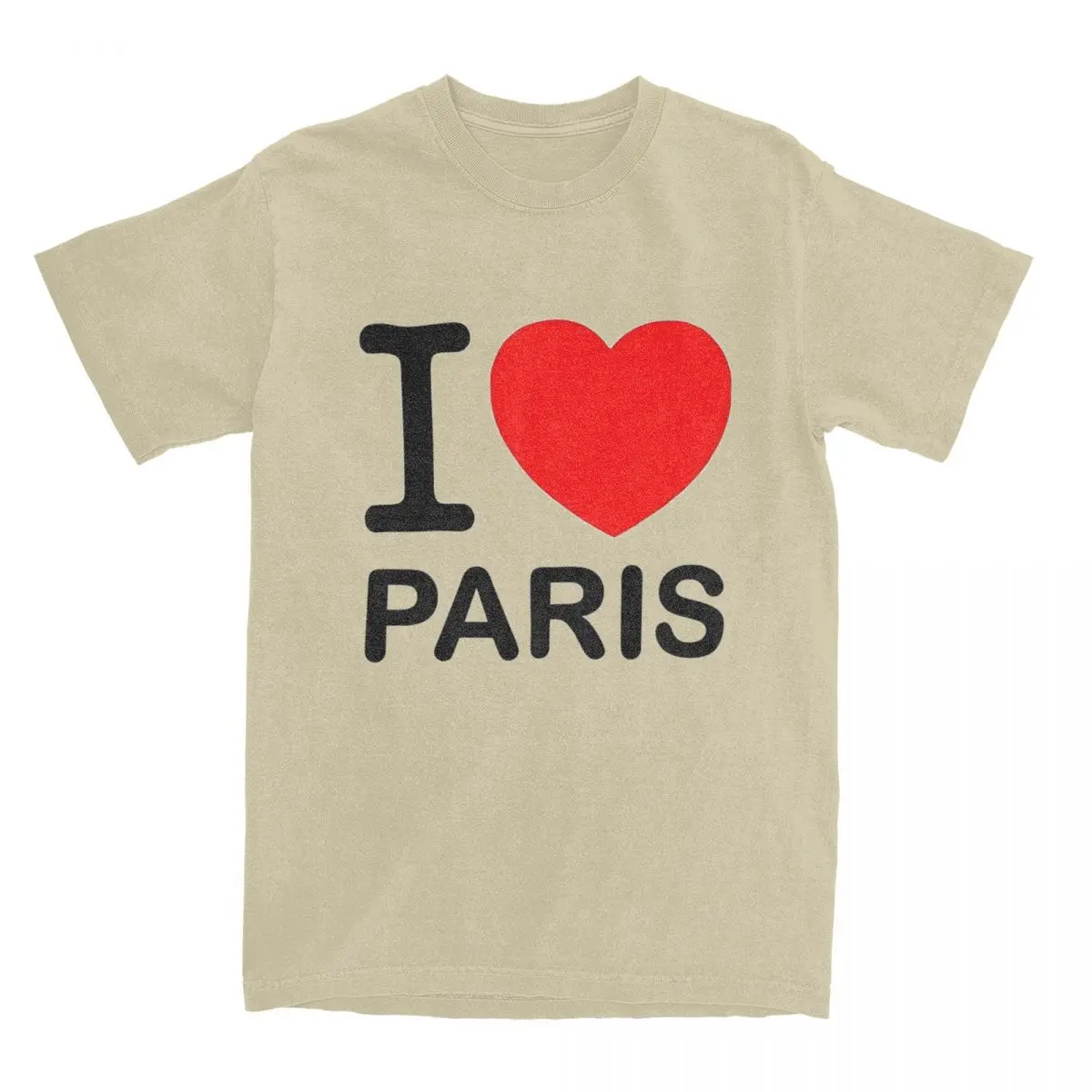 Men T Shirt I Love Paris Gifts T-Shirts Harajuku I Heart Paris France French Beach Tees Vintage Casual Tops Gift