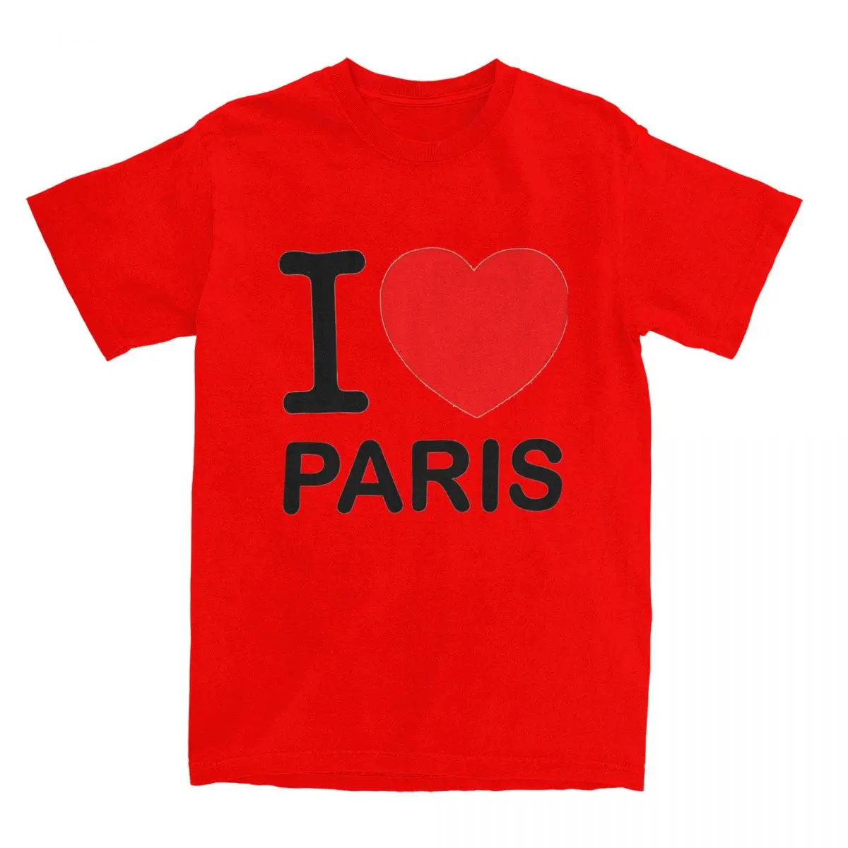 Men T Shirt I Love Paris Gifts T-Shirts Harajuku I Heart Paris France French Beach Tees Vintage Casual Tops Gift