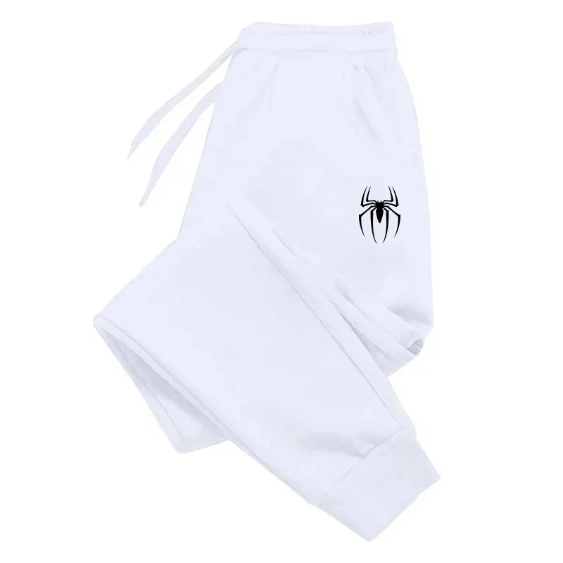 2026 New Four Seasons Casual Fashion Men's Sports Pants Spider Jogging Pants Autumn/Winter Daily Casual Pulling Rope Tray