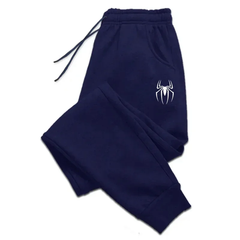 2026 New Four Seasons Casual Fashion Men's Sports Pants Spider Jogging Pants Autumn/Winter Daily Casual Pulling Rope Tray
