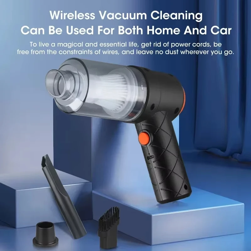 Wireless Portable Handheld Vacuum 6000pa Suction 2000mAh USB Charging Deep Cleaning for Home Car Pet Hair Office