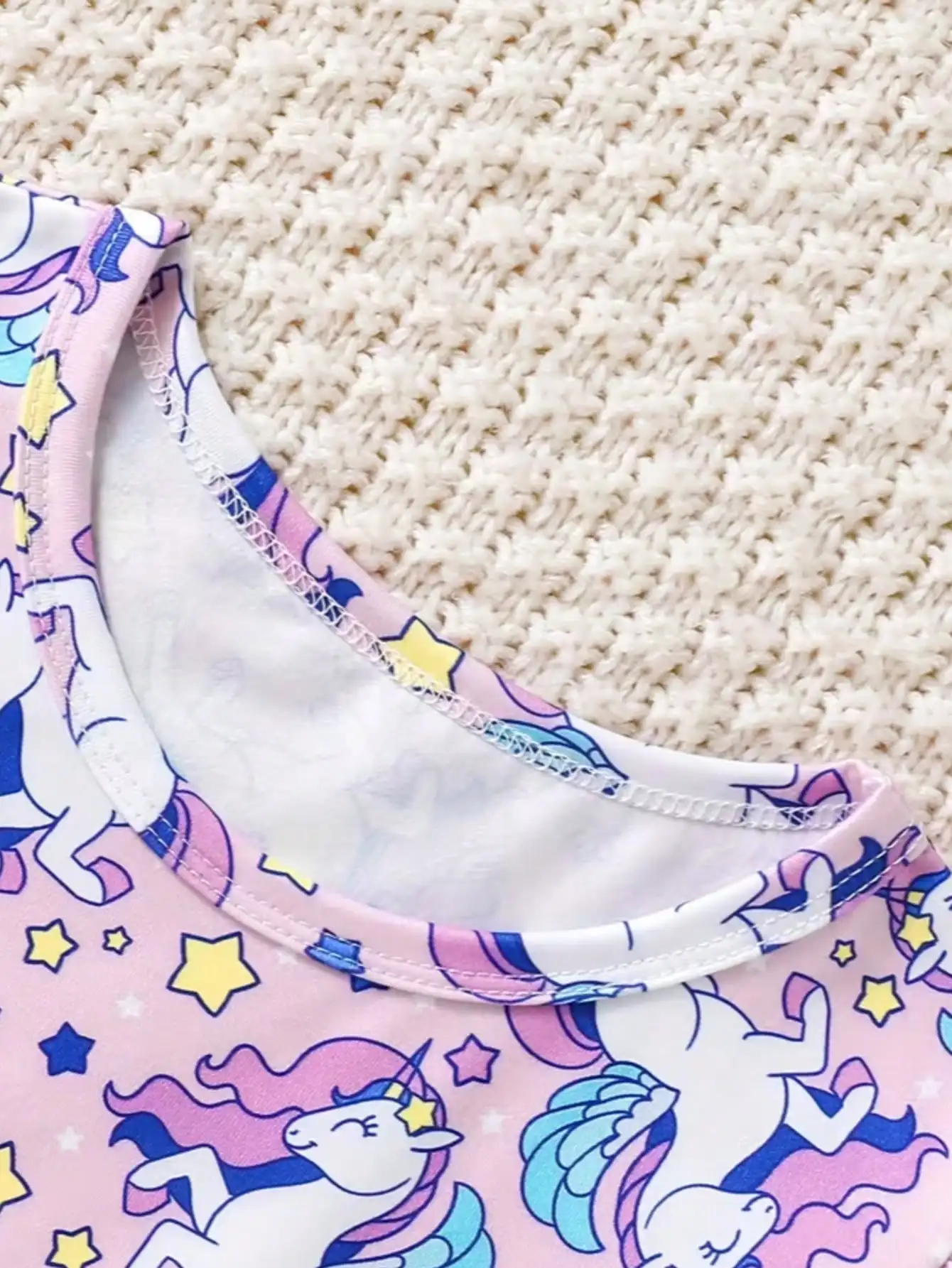 Enchanting Girl Summer Dress - Purple Lotus Leaf Cuff, Mermaid Scale Print and sequin Decoration, Polyester Mesh Skirt
