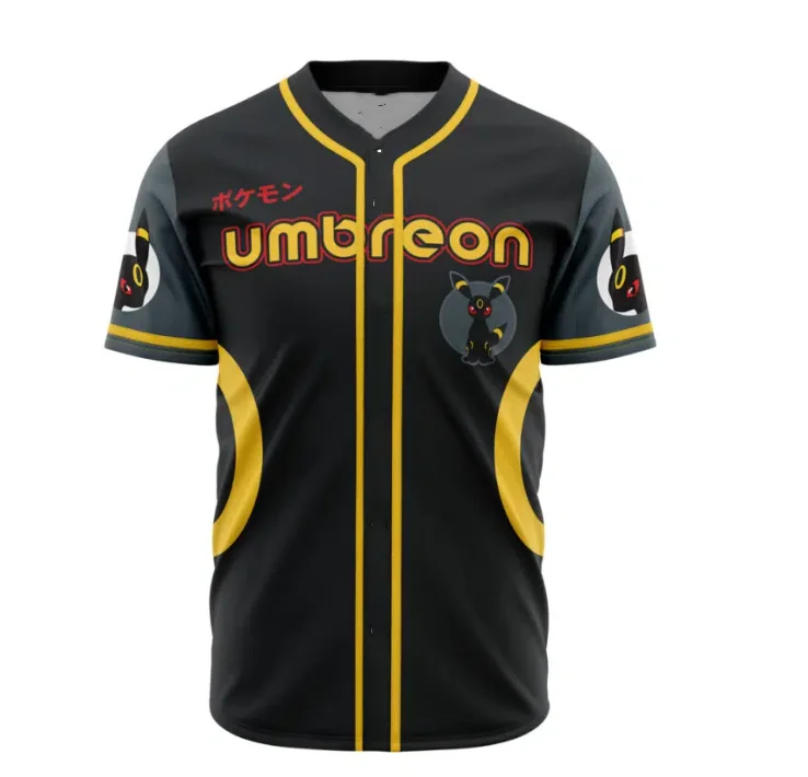Pokemon Baseball Jersey 2026 New Kids/Adults Quick Drying T-shirt Suitable for Daily and Training Wear Family Matching Y2K