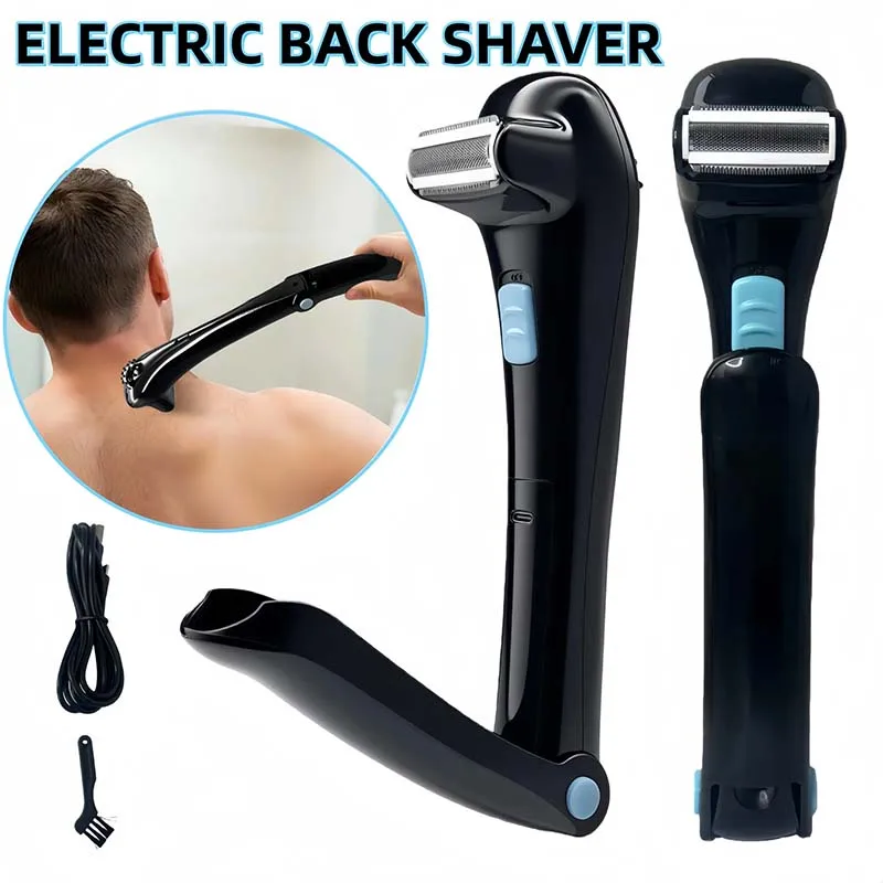 2026 Portable Back Shaver for Men Body Razor Hair Trimmer Foldable Long Handle Groomer Hair Removal
