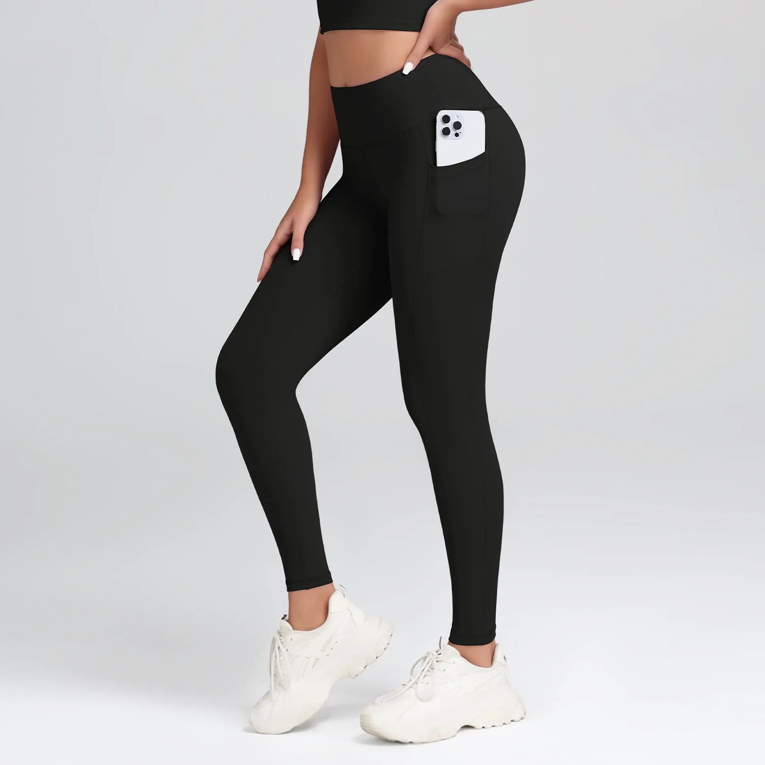 1/3Pcs Women's Soft Sports Leggings With Pockets For Women High Waisted Workout Yoga Running Push Up Gym Fitness Tight Pants