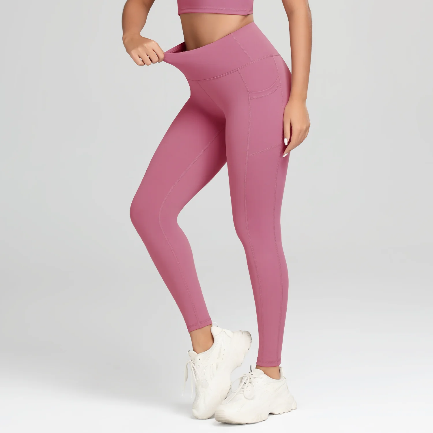 1/3Pcs Women's Soft Sports Leggings With Pockets For Women High Waisted Workout Yoga Running Push Up Gym Fitness Tight Pants