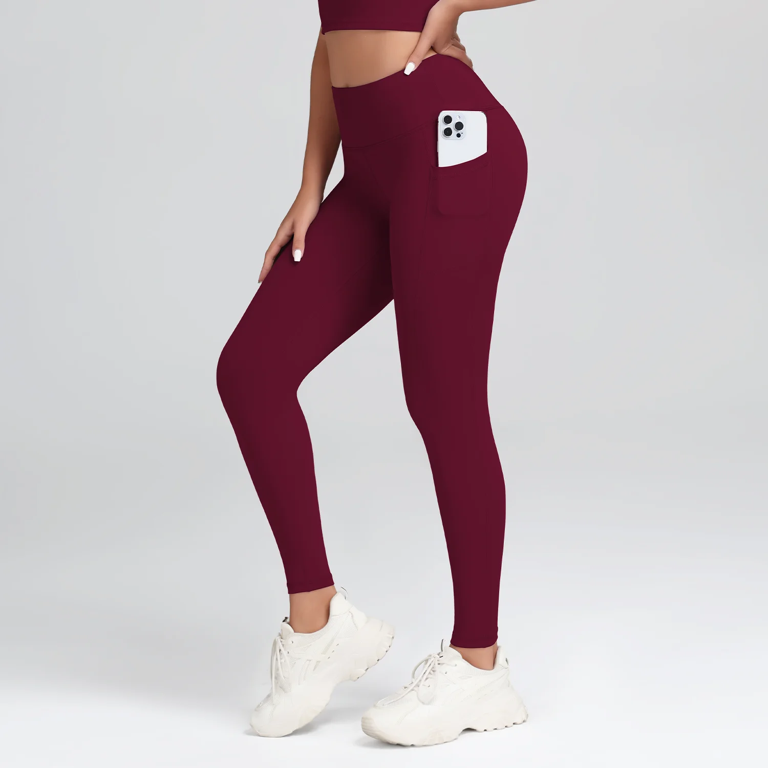 1/3Pcs Women's Soft Sports Leggings With Pockets For Women High Waisted Workout Yoga Running Push Up Gym Fitness Tight Pants