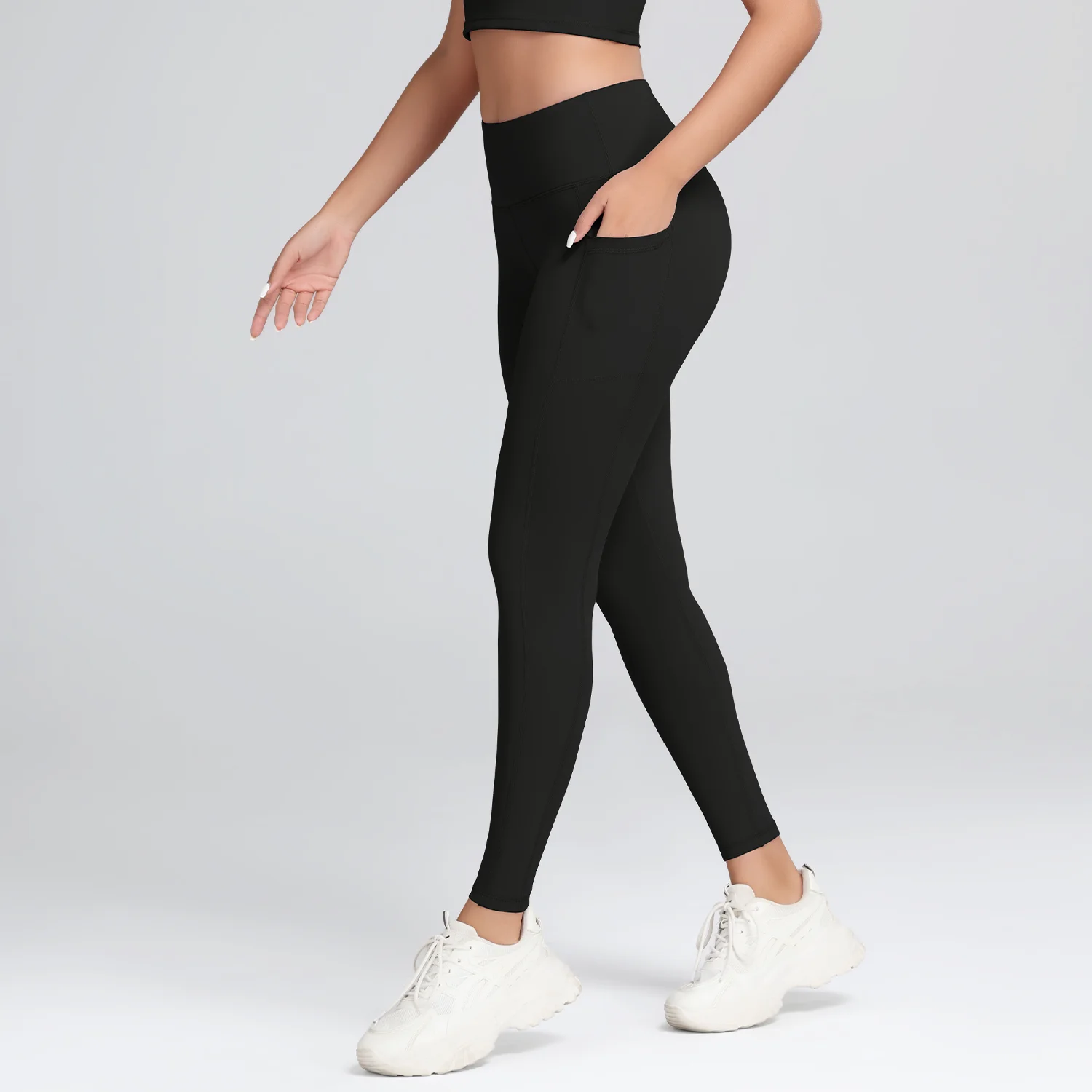 1/3Pcs Women's Soft Sports Leggings With Pockets For Women High Waisted Workout Yoga Running Push Up Gym Fitness Tight Pants