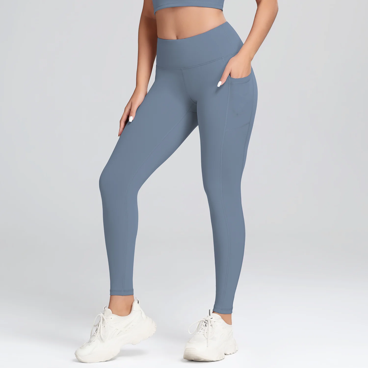 1/3Pcs Women's Soft Sports Leggings With Pockets For Women High Waisted Workout Yoga Running Push Up Gym Fitness Tight Pants