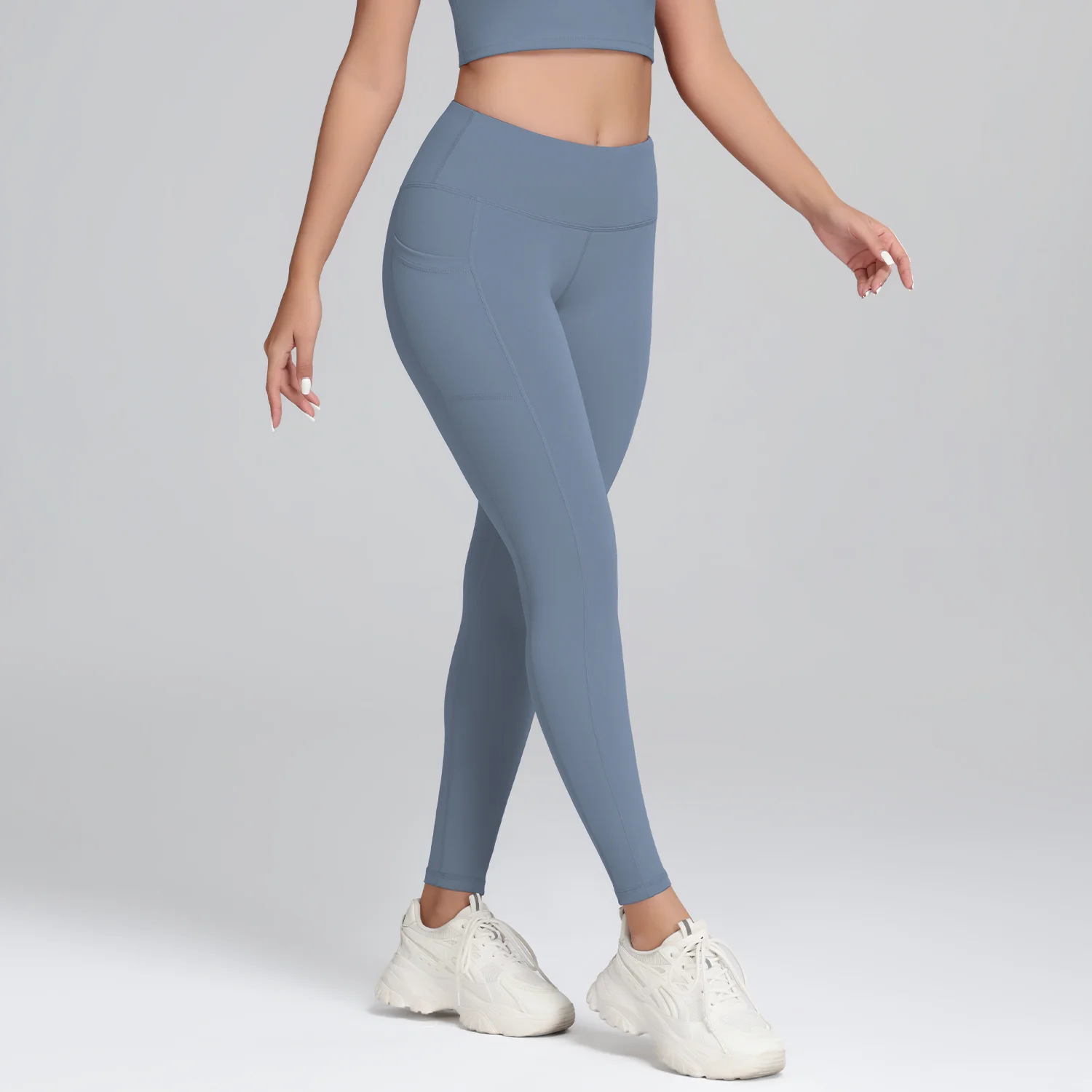1/3Pcs Women's Soft Sports Leggings With Pockets For Women High Waisted Workout Yoga Running Push Up Gym Fitness Tight Pants