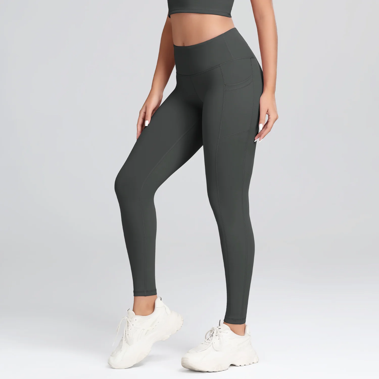 1/3Pcs Women's Soft Sports Leggings With Pockets For Women High Waisted Workout Yoga Running Push Up Gym Fitness Tight Pants