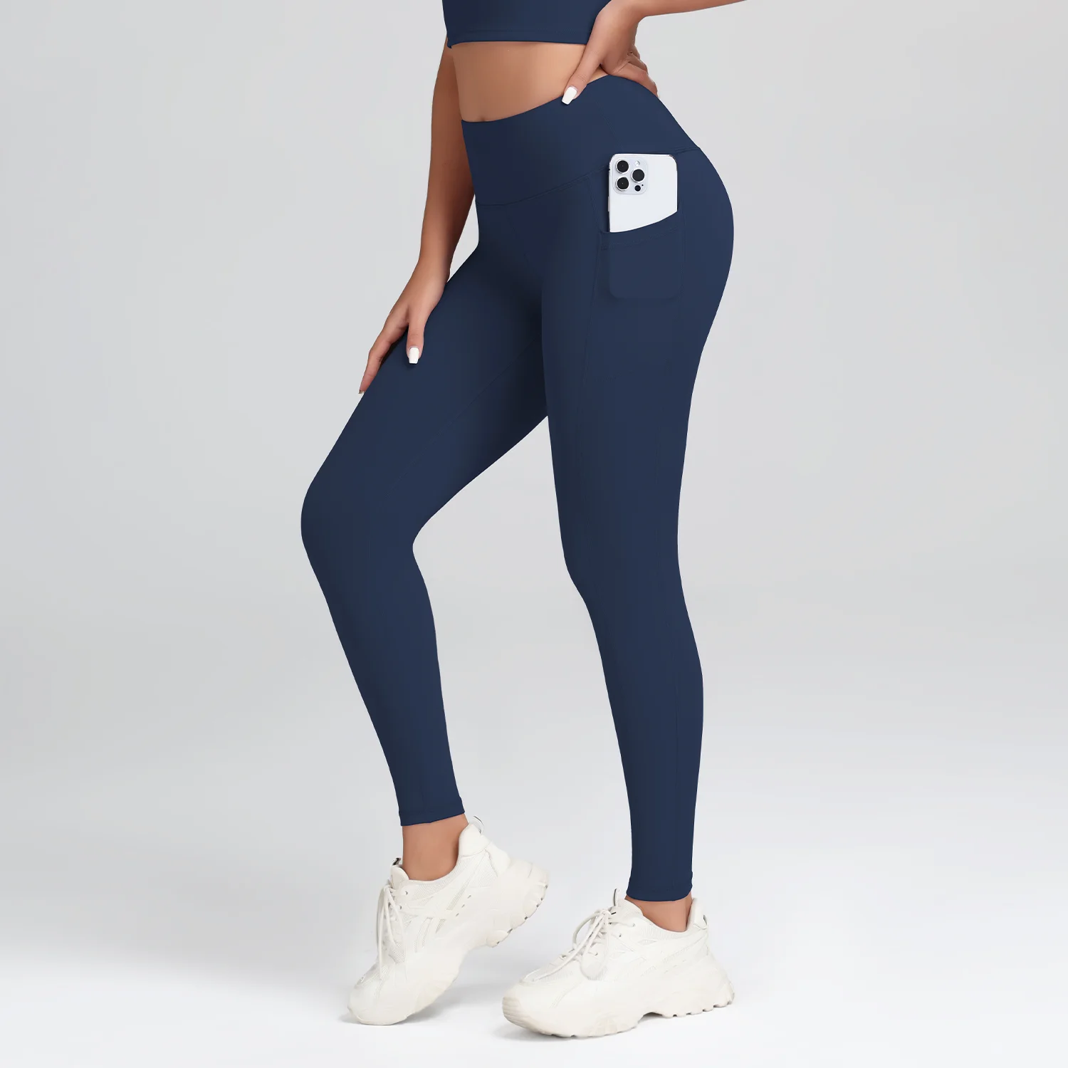 1/3Pcs Women's Soft Sports Leggings With Pockets For Women High Waisted Workout Yoga Running Push Up Gym Fitness Tight Pants