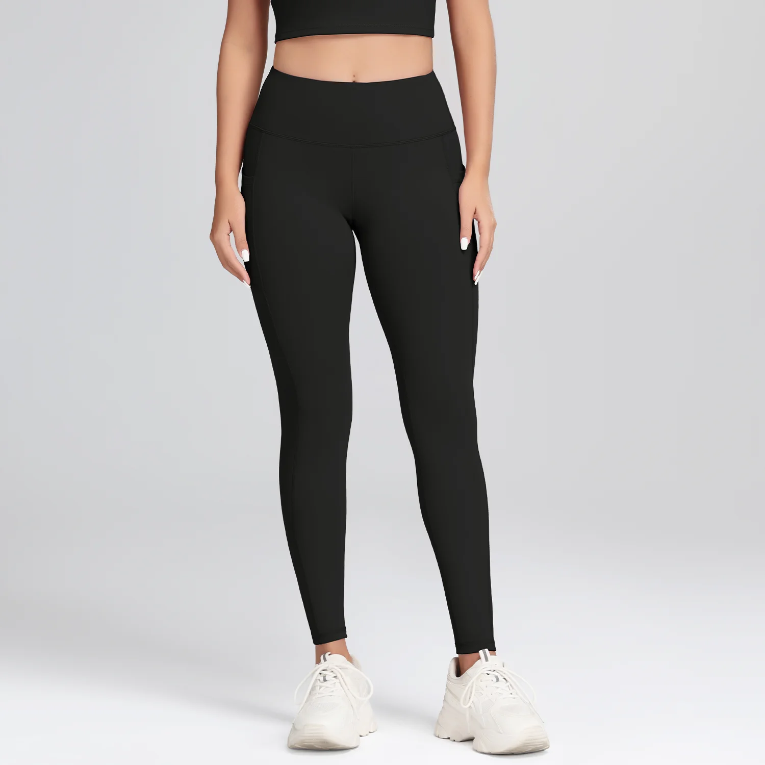 1/3Pcs Women's Soft Sports Leggings With Pockets For Women High Waisted Workout Yoga Running Push Up Gym Fitness Tight Pants