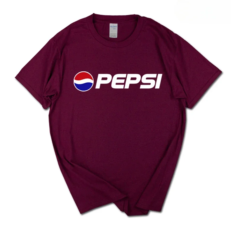2026 Summer New Trendy Brand INS Pepsi Cola Joint T-shirt Sprite Coca-Cola Men's and Women's Loose Cotton Couple's Short Sleeves