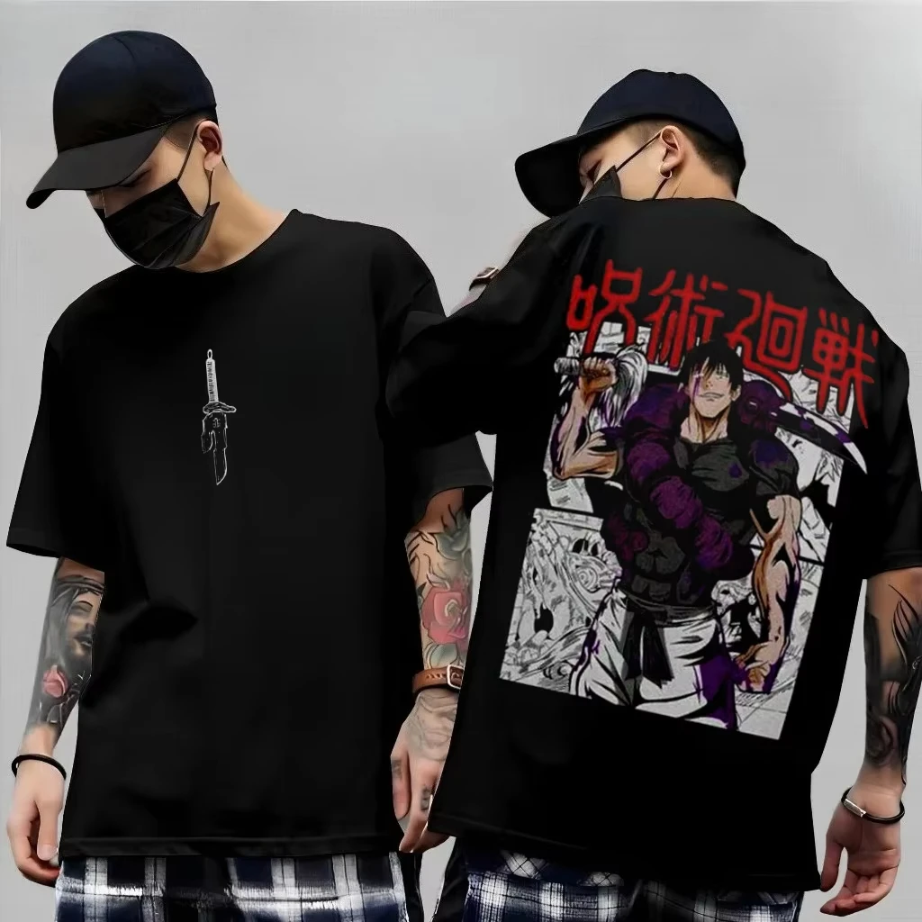 Men's Anime Jujutsu Kaisen T Shirt Toji Fushiguro Cotton Tee Women Short-sleeve Streetwear Casual Gojo Satoru 2026 New Summer