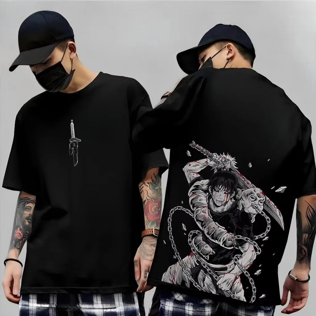 Men's Anime Jujutsu Kaisen T Shirt Toji Fushiguro Cotton Tee Women Short-sleeve Streetwear Casual Gojo Satoru 2026 New Summer