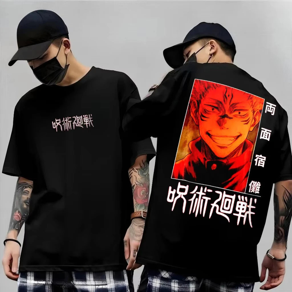 Men's Anime Jujutsu Kaisen T Shirt Toji Fushiguro Cotton Tee Women Short-sleeve Streetwear Casual Gojo Satoru 2026 New Summer