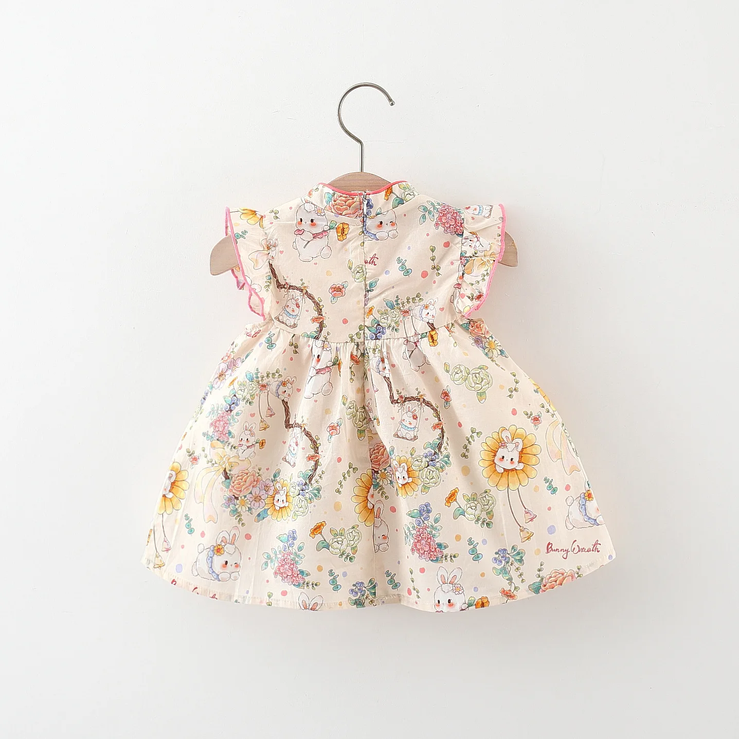 Baby Girls' Dresses Summer Floral And Cartoon-Printed Cute Girls' Dresses Sweet Chinese-Style Qipao Baby Dresses Baby Girl Cloth