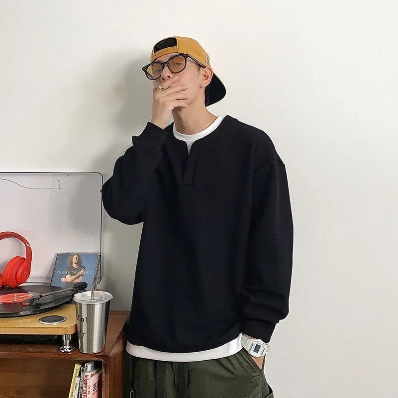 Spring autumn Men New T Shirts Fashion casual Long Sleeved Oversized Y2K T-Shirt Harajuku Streetwear Academia Hip Hop tee tops