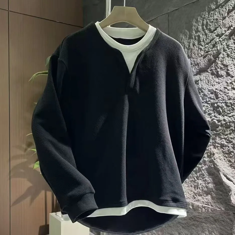 Spring autumn Men New T Shirts Fashion casual Long Sleeved Oversized Y2K T-Shirt Harajuku Streetwear Academia Hip Hop tee tops