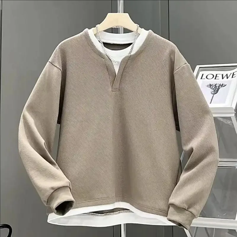Spring autumn Men New T Shirts Fashion casual Long Sleeved Oversized Y2K T-Shirt Harajuku Streetwear Academia Hip Hop tee tops