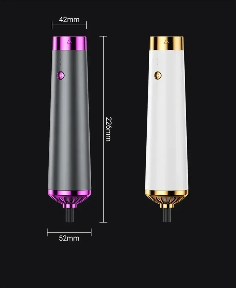Travel Hair Dryer 5-in-1 with Straightener Curler Negative Ion Fast Drying Strong Wind 110V-220V for Home Salon Use