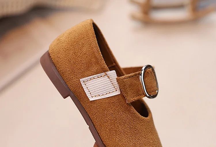 Girls Leather Shoes Toddlers Flats Princess Sweet Little Kids Soft Shoes T-strap Retro Classic Children's Dress Shoes for Party