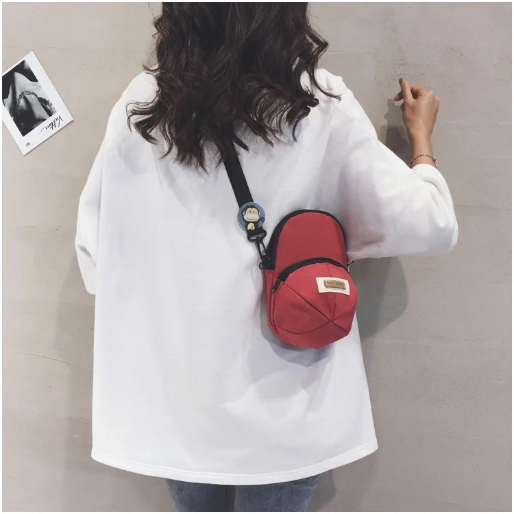 Korean Version of Ins-style Versatile Women's Crossbody Bag, Ruiying Hat, Trendy and Individualistic Men's Shoulder Bag