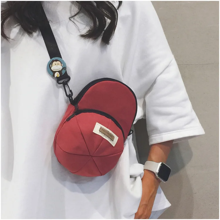 Korean Version of Ins-style Versatile Women's Crossbody Bag, Ruiying Hat, Trendy and Individualistic Men's Shoulder Bag