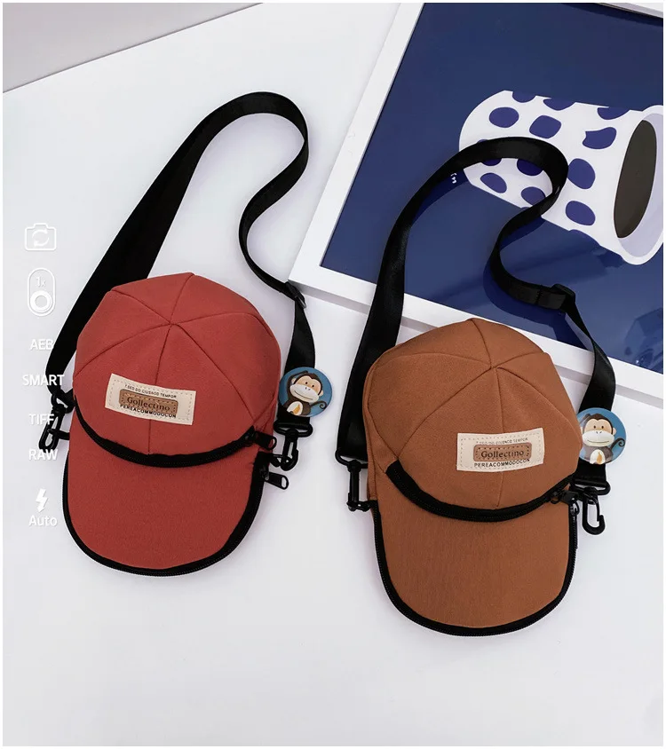 Korean Version of Ins-style Versatile Women's Crossbody Bag, Ruiying Hat, Trendy and Individualistic Men's Shoulder Bag