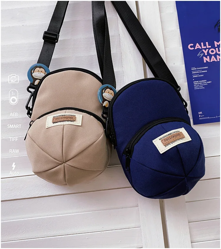 Korean Version of Ins-style Versatile Women's Crossbody Bag, Ruiying Hat, Trendy and Individualistic Men's Shoulder Bag