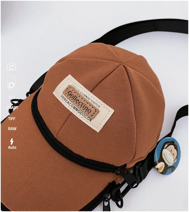 Korean Version of Ins-style Versatile Women's Crossbody Bag, Ruiying Hat, Trendy and Individualistic Men's Shoulder Bag