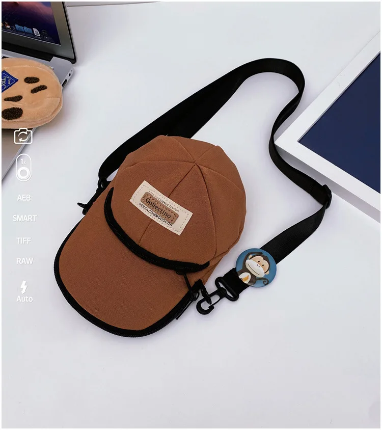 Korean Version of Ins-style Versatile Women's Crossbody Bag, Ruiying Hat, Trendy and Individualistic Men's Shoulder Bag