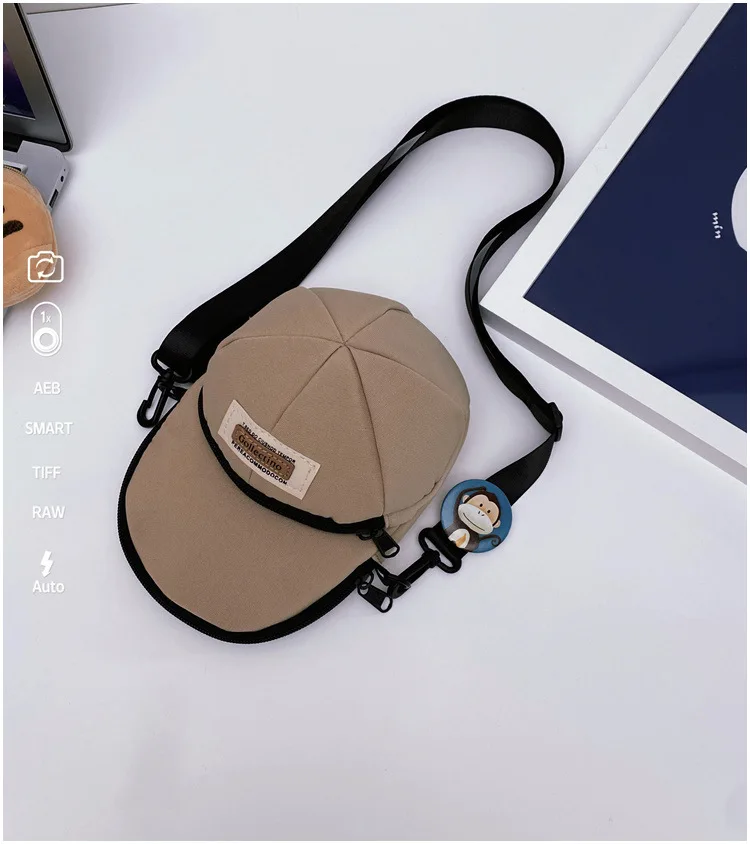 Korean Version of Ins-style Versatile Women's Crossbody Bag, Ruiying Hat, Trendy and Individualistic Men's Shoulder Bag
