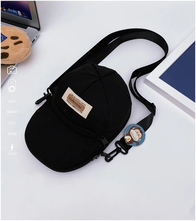 Korean Version of Ins-style Versatile Women's Crossbody Bag, Ruiying Hat, Trendy and Individualistic Men's Shoulder Bag