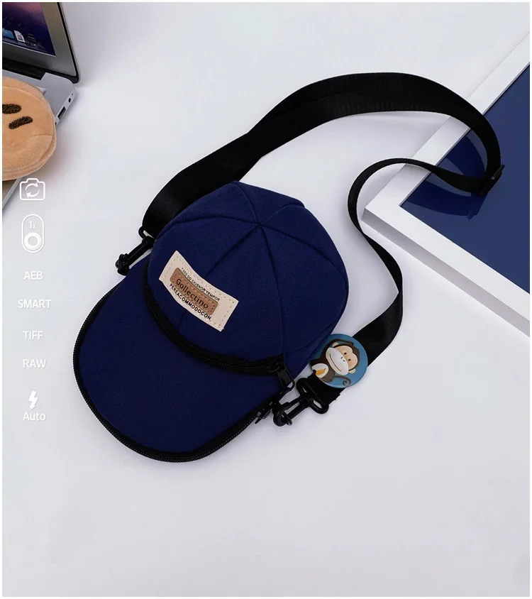 Korean Version of Ins-style Versatile Women's Crossbody Bag, Ruiying Hat, Trendy and Individualistic Men's Shoulder Bag
