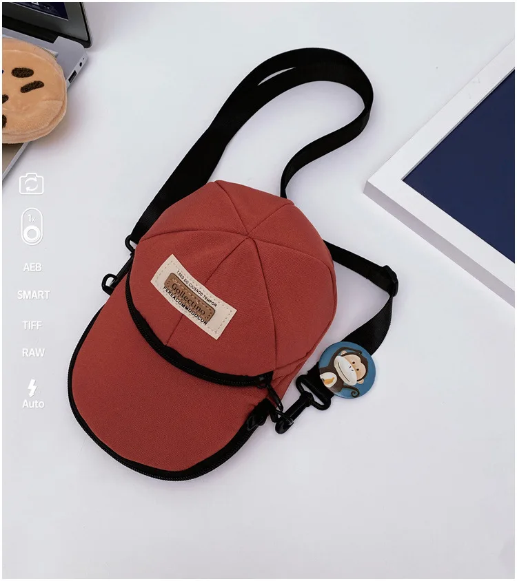Korean Version of Ins-style Versatile Women's Crossbody Bag, Ruiying Hat, Trendy and Individualistic Men's Shoulder Bag