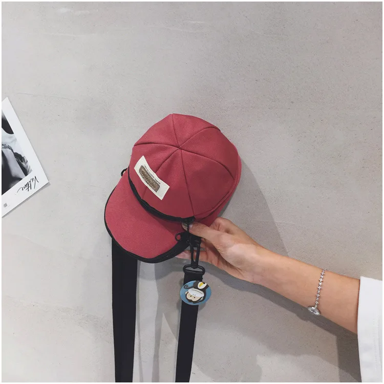 Korean Version of Ins-style Versatile Women's Crossbody Bag, Ruiying Hat, Trendy and Individualistic Men's Shoulder Bag