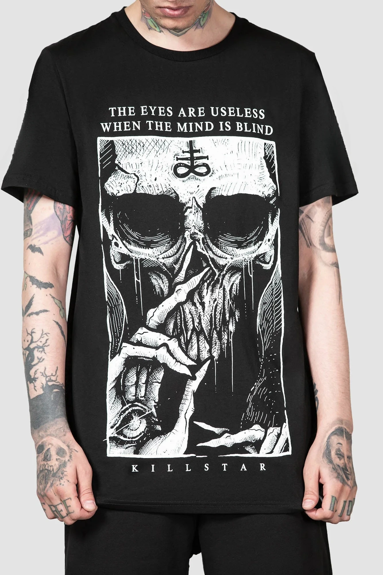 Blind Mind Gothic Tattoo Art Retro Style Summer Casual T-Shirt Men's and Women's Luxury Brand Top 2026
